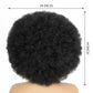 70's Afro Wig for Women, Natural Black Short Afro Kinky Curly Wig, Glueless Synthetic Wig with Bangs, Puffy & Fluffy Bouncy Afro Wig for Daily Cosplay Party