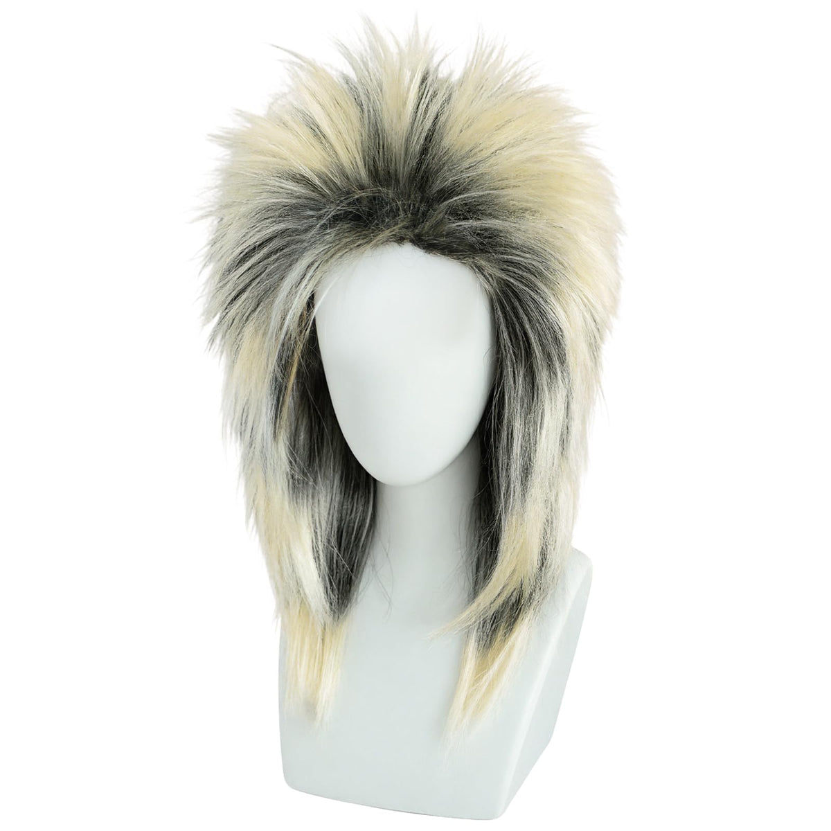 BESTBEL 80s Wig Blonde Mullet Wig for Women Rocker Punk Rocking Diva Wigs