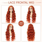 Femca 28 Inch Ginger Wig Human Hair 100% Vigin Hair Full 250 Density 13x6 Orange Ginger Body Wave Lace Front Wigs Human Hair Pre Plucked #350 Colored Frontal Wigs Minimal Shedding No Tangle