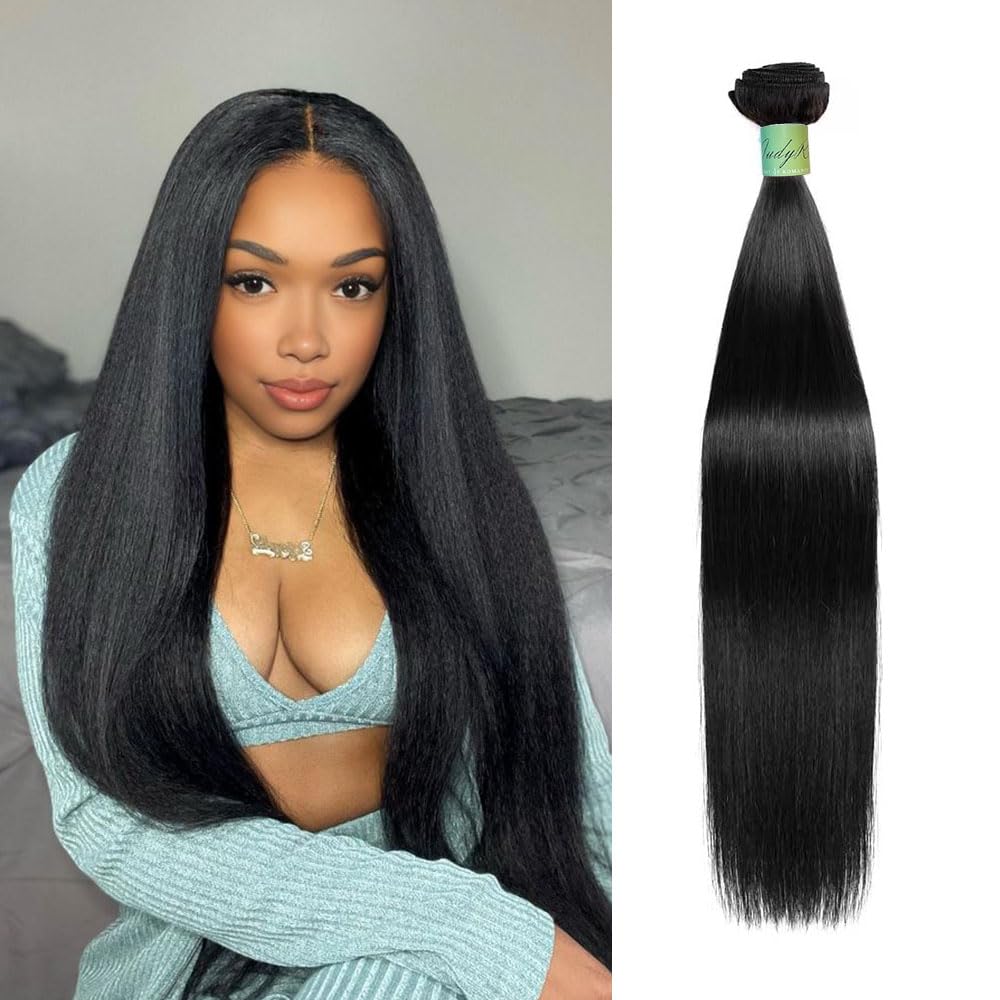 AnJudyReid Straight Bundles Human Hair Bundles Straight 1 Bundle 20 Inch Single Bundle Brazilian Virgin Straight Hair Straight Bundles Human Hair Bundles For Black Woman