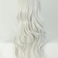 MapofBeauty 28" 70cm Long Curly Hair Ends Costume Cosplay Wig (Silver Gray)