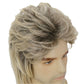 Swiking Mens Mullet Wig Blonde and Dark Foot Retro 70s 80s Disco Rocker Curly Punk Fancy Party Halloween Cosplay Costume Full Wigs (Black and Blonde)