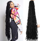 6 Packs Soft Locs Crochet Hair Pre Looped Faux Locs Crochet Braids Goddess Locs Dreadlocs Synthetic Hair For Black Women (1B, 40 Inch (Pack of 6))