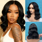 Douyin Wear and Go Glueless Wigs Human Hair Pre Plucked Pre Cut Body Wave 2x6 Hd Lace Closure 14 Inch Drawstring Middle Part Bob Wig Human Hair Short 180 Dentisty Lace Front Wigs for Black Women