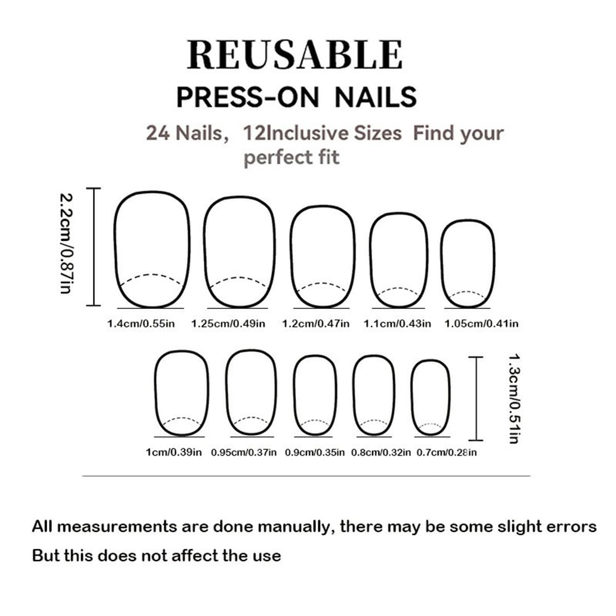 Short Press on Nails Oval Fake Nails Coffee Brown Acrylic Glue on Nails Almond Shape Magic Mirror Gel Acrylic Press on False Nail Kit Full Cover Reusable Stick on Nails for Women Girls 24PCS