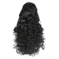 YruYptpaln Deep Wave Lace Front Wigs Unice Hair Glueless Wigs Wet and Wavy Lace Front Wigs Middle Part Wigs for Black Women(Black, One Size)