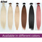 DÉBUT Ombre Red to Pink Synthetic Silky Straight 6 Bundles with Lace Front Closure 26 28 30 Inches Long Straight Hair Bundles Weave with Hand-Tied Middle Parting Lace Closure Ombre Pink