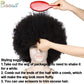 BECUS Afro Wig Men 70s 80s Black Hair Wig Fluffy Large Afro Wigs for Black Men Halloween Cosplay Disco Rocker Costume Wigs Fancy Funny for Party