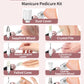 Professional Manicure Pedicure Kit, Cordless Electric Nail File Set, Rechargeable Pedicure Tools for feet, 5 Speeds Hand Foot Care Nail Drill for Thick Nail Toenail Cuticle Women Men Baby Pets
