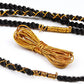 Gold Dreadlock Braids Hair Accessories, 2 Pieces 5M Braiding Hair Deco Styling Shimmer Stretchable African Braid Braided Elastic Cord Ornament Hanging Decorating Gift Wrapping