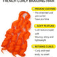 20 Inch French Curl Braiding Hair 2 Packs French Curls Braiding Hair Curly Braiding Hair French Curl Box Braids with Curly Ends French Braid in Hair Extensions (20 Inch,Orange,2PC)