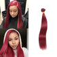 Hair Extensions for Women Red Straight Long Synthetic Wigs Natural Looking Hair Accessories for White Black Women Daily Party Use