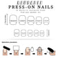 Short Square Press on Nails French Fake Nails Ombre Acrylic Nails Press on Full Cover Glossy False Nails Artificial Stick on Nail for Women Manicure Decoration 24PCS