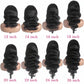 olimaruly Headband Wig Human Hair Body Wave Human Hair Wigs Brazilian Glueless Wig None Lace Front Wigs for Black Women Half Wigs 150% Density Natural Color 12 Inch