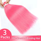 Braiding Hair Pre Stretched 24 inch 3 Packs Braiding Hair Professional Yaki Synthetic Hot Water Setting, Easy To Install Hair for Braiding (24in,Pink)