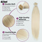 DÉBUT Silky Straight Synthetic Hair 6 Bundles with Lace Front Closure 613 Color Long Straight Hair Bundles Weave with Hand-Tied Middle Parting Lace Closure