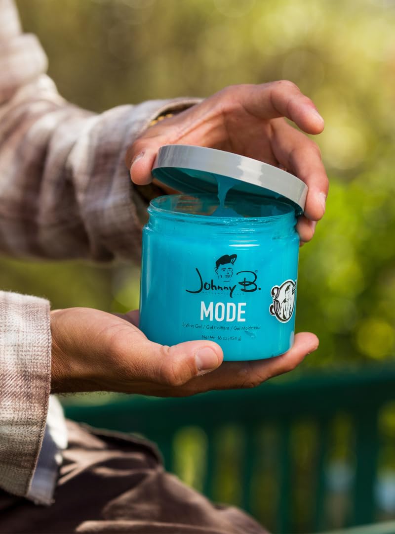 JOHNNY B. Mode Hair Styling Gel for Men, Alcohol-Free, Water Soluble 16 oz.