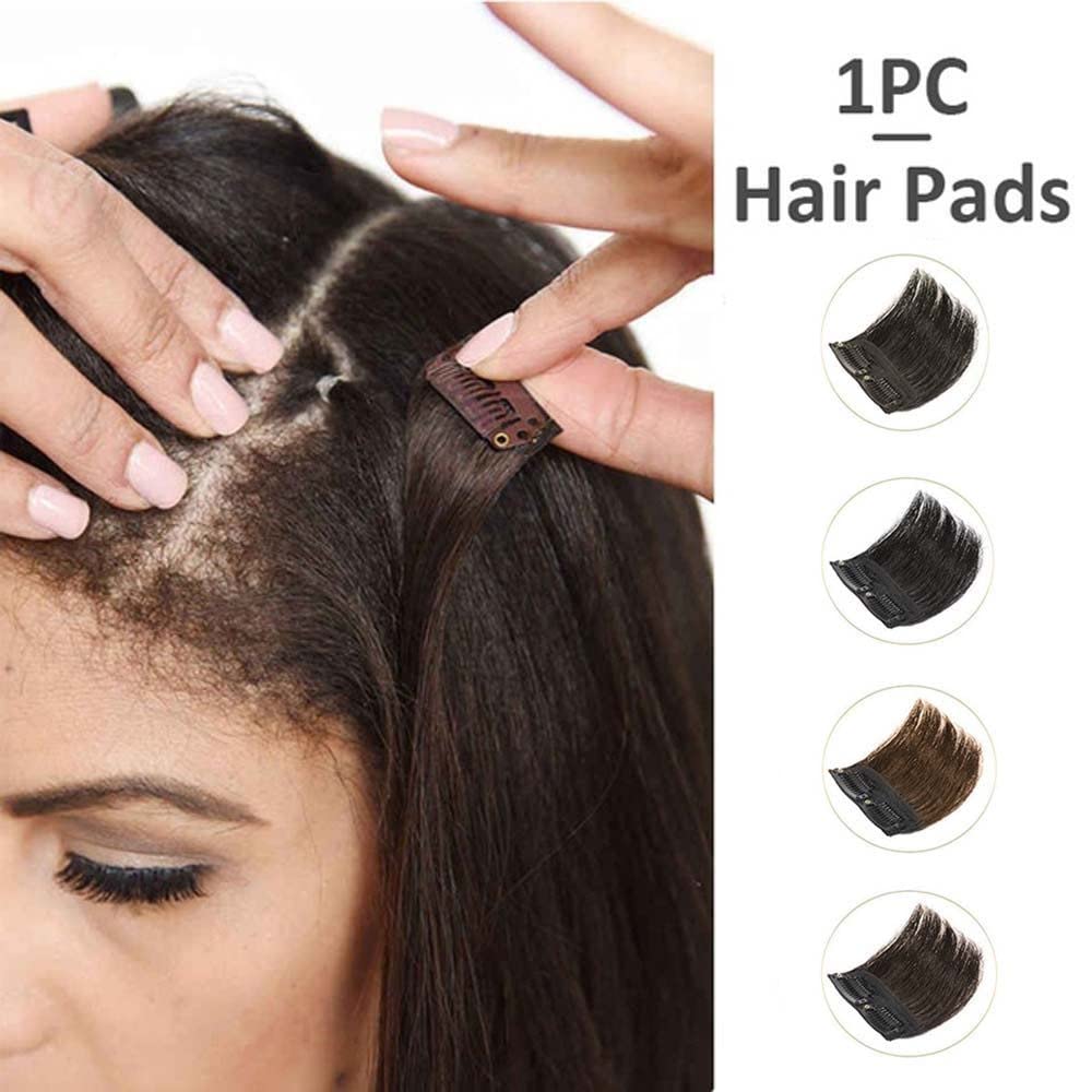 Fluffy Hairpiece 1PC Front Side Bangs Fake Fringe Hair With Hairpin Extension Wig Fashion Thickening Fluffys Wig Hair Accessories(natural black)
