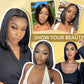 Ombre Bob Wig Human Hair 4/27 Highlight Honey Blonde Lace Front Bob Wigs Human Hair 200% Density Glueless Wigs Human Hair Pre Plucked Pre Cut 9x6 HD Lace Front Wigs Human Hair for Black Women 12 inch