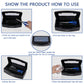 Gusnilo Nail Tool Sterilizer Box Plastic Disinfectant Container Barbicide Disinfectant Tray for Nail Tools, Tweezers, Hair Salon, Spa and Trimmer Manicure Equipment (Clear Lid, black)