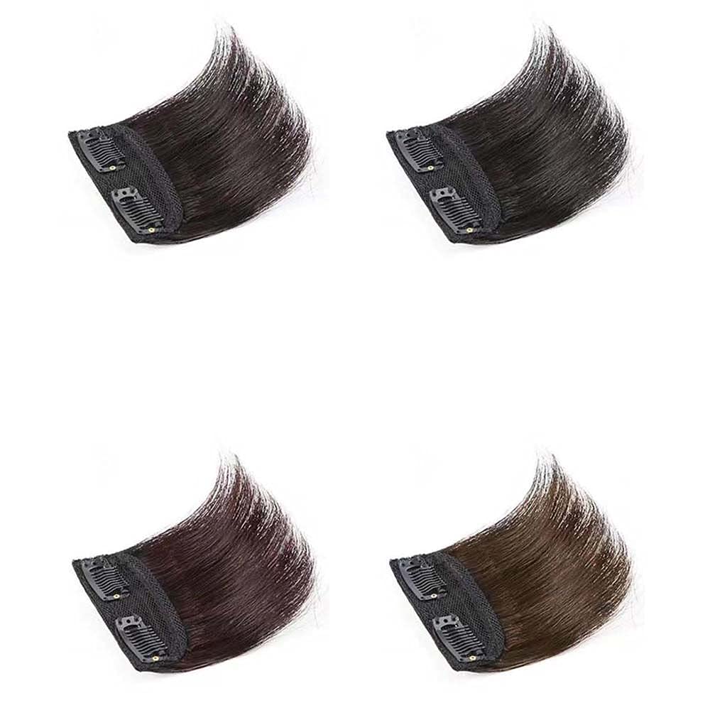 Fluffy Hairpiece 1PC Front Side Bangs Fake Fringe Hair With Hairpin Extension Wig Fashion Thickening Fluffys Wig Hair Accessories(natural black)