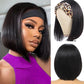 XC CLOUDS Headband Wigs Human Hair 8 Inch Bob Headband Wigs For Black Women Wear And Go Short Bob Wigs Glueless Wigs Human Hair Natural Black Headband Wig Human Hair Straight 150% Density