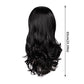 HMDABD Loose Wave Closure Outdoor Women's Natural Body Wave Hair Synthetic High Density Heat Wig Deep Wave Wigs for Women Synthetic（Black