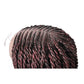 Knotless Cornrow Braided Wig For Black Women Soft Lace Micro Braiding Wig Baby Hair Box Braids Wigs Light Weight Curly Synthetic Braid Wig For Women (#1B/99JT-#Black/Deep WineT)