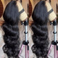 SISIFIRE Deep Wave Lace Front Wigs 13x4 Body Wave Lace Front Wigs for Women Synthetic HD Lace Front Wig Pre Plucked Natural Hairline Glueless Frontal Wigs for Women