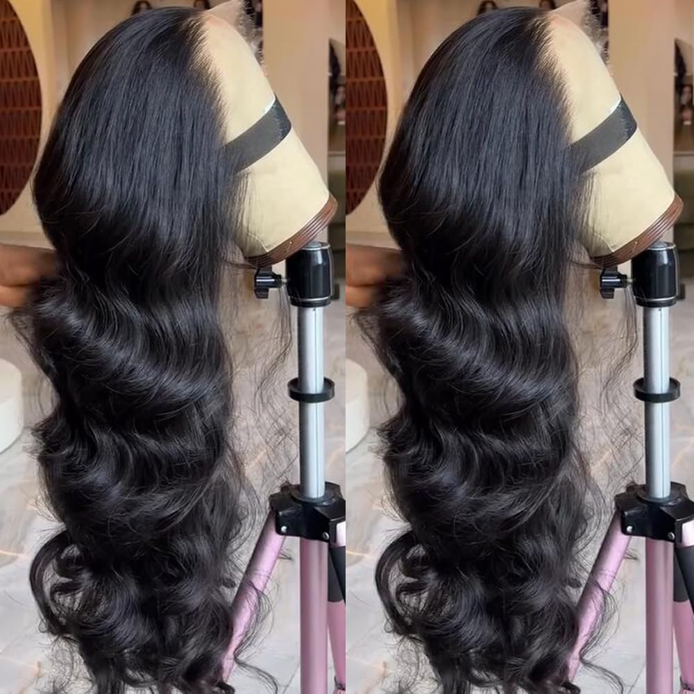SISIFIRE Deep Wave Lace Front Wigs 13x4 Body Wave Lace Front Wigs for Women Synthetic HD Lace Front Wig Pre Plucked Natural Hairline Glueless Frontal Wigs for Women