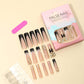 RTKHFZE Extra Long Square Press on Nails Glitter Black and Nude Fake Nails with Bow Design,Valentine'S Day Press on Nails Hot Girls False Nails 24pcs