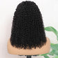 Kinky Curly Braided Wig Human Hair Natural Color Curly Wigs 13X4 Lace Front Wigs Brazilian Curly Wigs 16 Inches Transparent Color Braid Wig For Black Women Pre-Plucked with Baby Hair Glueless Wig