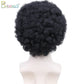 BECUS Afro Wigs for Black Men Short Afro Wigs Men 70's 80's Disco Funny Cosplay Afro Wig African American Full Synthetic Wig (Natural Black #1B)