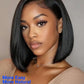 Nadula Bye Bye Knots Glueless Straight Bob Drawstring Wig Human Hair Pre Plucked, Pre Cut 7x5 HD Lace Front Wigs Invisible Bleached Knots Ready to Wear Pre Everything Short Bob Wig 150% Density 14inch