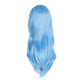 MapofBeauty 28" 70cm Long Curly Hair Ends Costume Cosplay Wig (Azure)