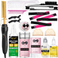 Electric Hot Comb Hair Straightener, Deluxe Electrical Straightening Comb Curling Iron for Natural Black Wigs, Hot Comb Electric for Wigs Pressing Combs with Wig Glue Melting Spray Hair Wax Stick