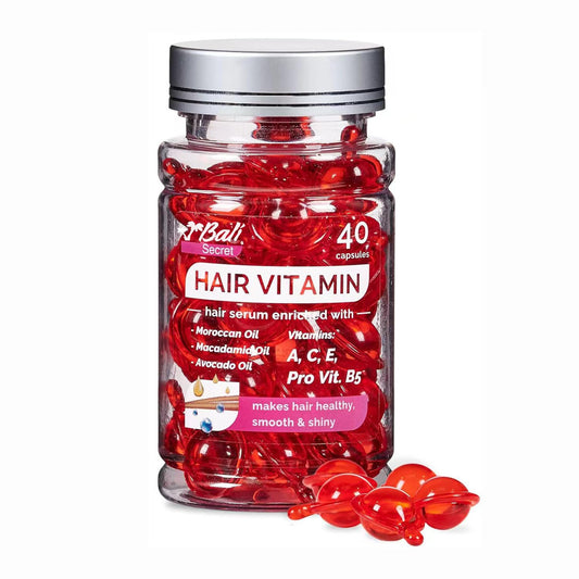 Bali Secret Hussell Hair Treatment Serum 40 Hair Capsules no Rinse with Argan Macadamia & Avocado Oils - Vitamins A, E, Pro B5 - Conditioner for Women & Men