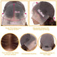 QZOQZO Ombre Lace Front Wig Human Hair 13x6 Highlight Body Wave Wig Human Hair 180% Density 4/27 Colored Honey Blonde HD Lace Frontal Glueless Wigs For Women 28inch