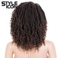 Style Icon Short Dreadlock Wig Twist Wigs for Black Women Short Curly Synthetic Wigs (Shoulder Length, T1B/30)