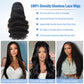 13x4 Body Wave Lace Front Human Hair 180% Density Human Wig with Body Hair HD Transparent Lace Front Wigs Natural Black Pre Plucked 100% Virgin Lace Frontal Human Hair Tangle Free for Women 30 inch