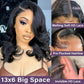 Hihmarm Body Wave Lace Front Wigs Human Hair Pre Plucked 13x6 HD Lace Front Wigs Human Hair Glueless Frontal Wig Wear and Go 180 Density Wigs for Black Women Natural Black 18 Inch