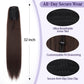 ORSUNCER Drawstring Ponytail Extension, Long Straight Pony Tails Hair Extensions Natural Soft Clip in Ponytail for Women Synthetic Hairpieces Dark Brown