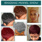 613 Blonde Pixie Cut Wig Short Wigs for Black Women Short Wavy Hair Replacement Blonde Pixie Synthetic Hair Curly Layered Wig With Bangs Short Cut Wigs for Black Women