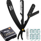 Utopia Care Professional Straight Razor for Men, Valentines Day Gifts for Him and Her Barber Straight Edge Razor Safety with 100-Pack Derby Blades - 100 Percent Stainless Steel - Black
