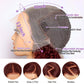 Punmasa 18 Inch Reddish Brown Curly Bob Wig Human Hair 13x6 Frontal Lace Wig 200% Density Lace Front Wigs Human Hair Pre Plucked Bob Wigs for Black Women 33#