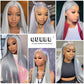 30 Inch Straight Grey Lace Front Wigs Human Hair 13x4 Silver Grey HD Lace Front Wig Human Hair Wear and Go Glueless Gray Wigs Pre Plucked with Baby Hair Grey Hd Lace Frontal Wig For Black Women