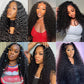 Bexclent Deep Wave Human Hair Bundles 8 10 12 Inch 100% Unprocessed Brazilian Virgin Hair Wet and Wavy Quick Weave Hair Extensions for Women Natural Black