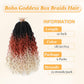 Yewell 9 Packs Goddess Box Braids Crochet Hair Boho Crochet Box-Braids With Curly Ends Crochet-Hair For Black Women, 12 Inch Pre Looped Bohemian Crochet Box-Braid (12Inch 9 Packs,1B/30/613)
