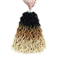 14 Inch Goddess Faux locs Crochet Hair 6 Packs/Lot Soft Gypsy Locs Wavy Crochet Braids Dreadlocks 3 Tone Curly Wavy Twist Braiding Hair Extensions African Roots Braid（1B/27/613)
