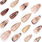 24Pcs Handmade Almond Press on Nails Medium Fake Nails with 3D Flower Rhinestones Design French Tip Almond False Nail Artificial Acrylic Nails Press ons Full Cover Flower Stick on Nails for Women